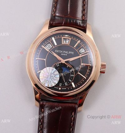 GR factory Patek Philippe Annual Calendar GR V2 Rose Gold Black Watch Super Clone